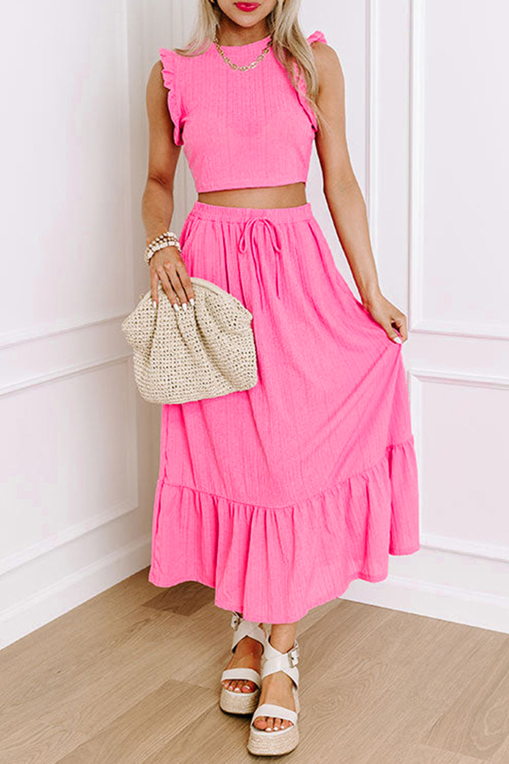 Bella Pink Skirt Set