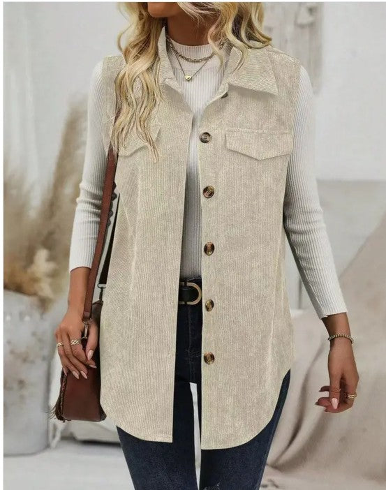 Charlie Corduroy Buttoned Vest