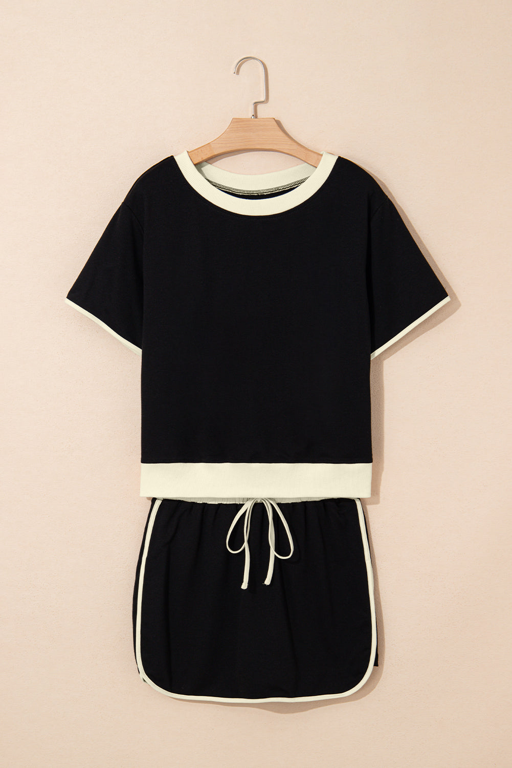 Elsie Drop Shoulder T Shirt and Skort 2Pcs Set
