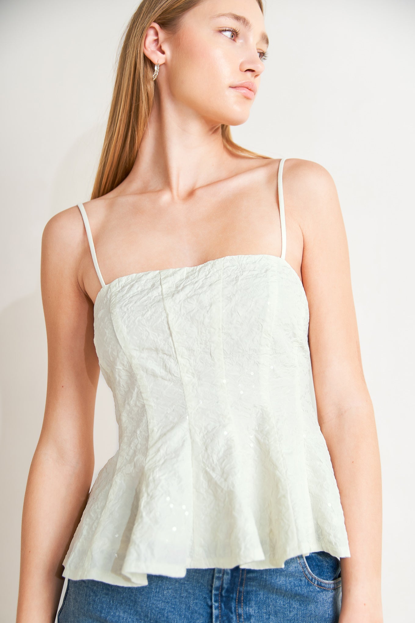 GRAND ENTRANCE WOVEN TOP